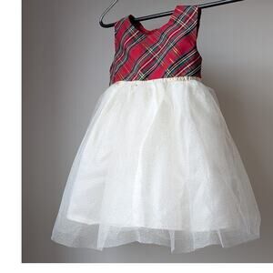 Plaid Holiday Baby Girl Dress 18 Months Festive Christmas Dress Red Green White